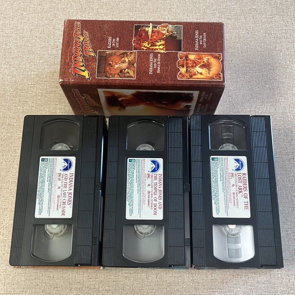 Indiana Jones Trilogy Box Set (VHS, 1989) Raiders of the Lost Ark Temple Doom - Picture 6 of 9